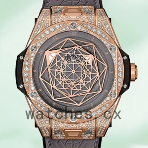 Hublot Big Bang 44mm Men 465.OS.7048.VR.1204.MXM20-002 Leather Strap Diamonds