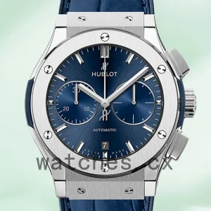 Hublot Classic Fusion 44mm 521.NX.7170.LR-001 Men Leather Strap Silver-tone