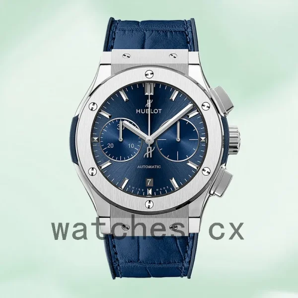 Hublot Classic Fusion 44mm 521.NX.7170.LR-001 Men Leather Strap Silver-tone - Image 2