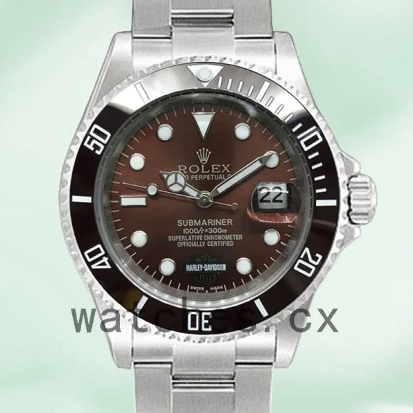 Rolex Submariner Harley-Davidson Men's 40mm Silver-tone