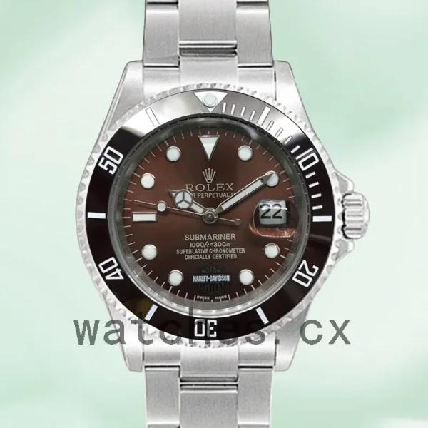 Rolex Submariner Harley-Davidson Men's 40mm Silver-tone - Image 2