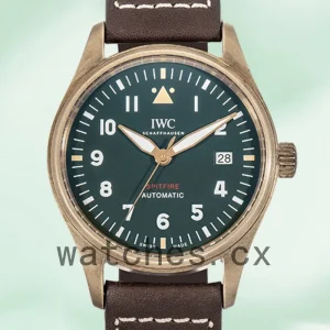 IWC Pilot Men's IW326802 43mm/40mm Green Dial Rose Gold-tone
