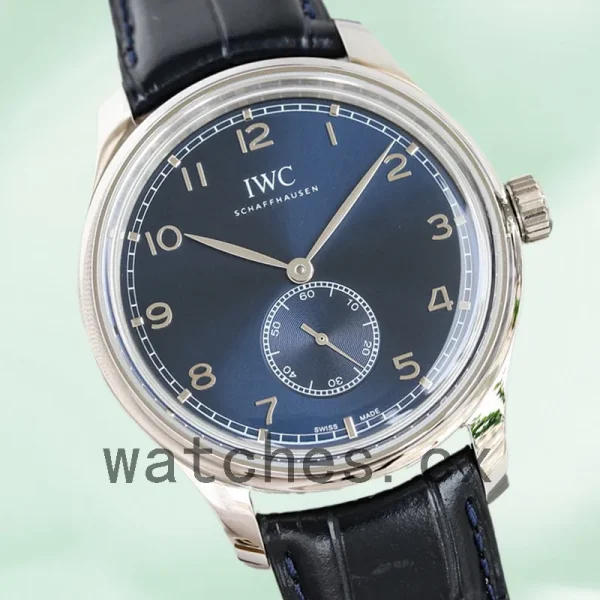 IWC Portuguese Automatic 44mm/40mm Men's IW358305 Leather Strap Blue Dial - Image 3