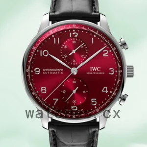 IWC Portuguese Chrono Men's 44mm/41mm IW371616 Silver-tone Leather Strap