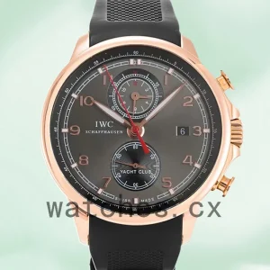 IWC Portuguese Chrono 43mm/40mm IW390209 Men's Grey Dial Rubber Band