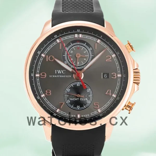 IWC Portuguese Chrono 43mm/40mm IW390209 Men's Grey Dial Rubber Band