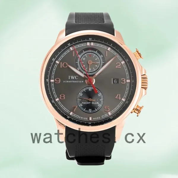 IWC Portuguese Chrono 43mm/40mm IW390209 Men's Grey Dial Rubber Band - Image 2