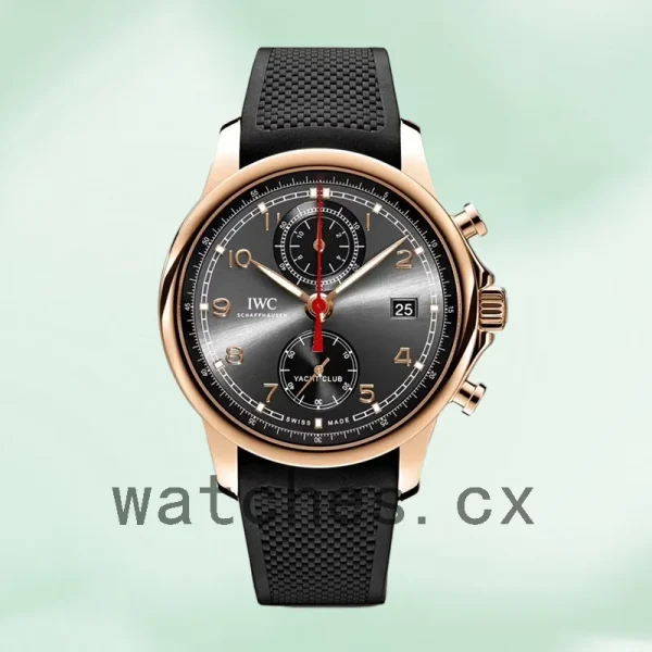 IWC Portuguese Chrono Men's IW390505 43mm/40mm Rose Gold-tone Black Dial - Image 2