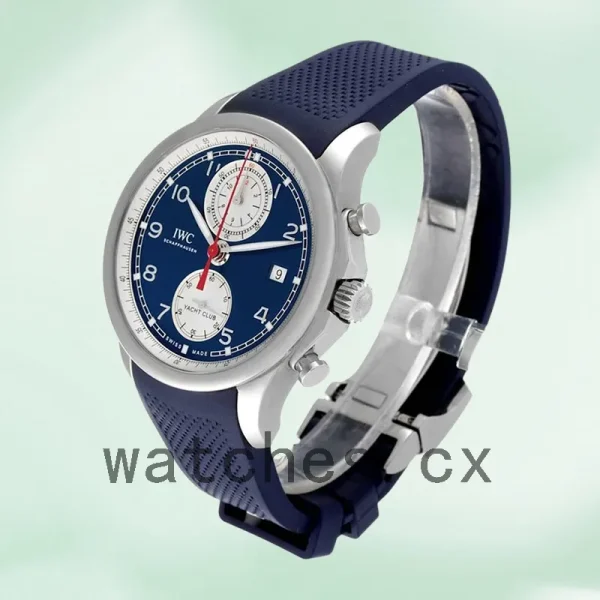 IWC Portuguese Chrono 43mm/40mm Men's IW390507 Rubber Band Silver-tone - Image 4