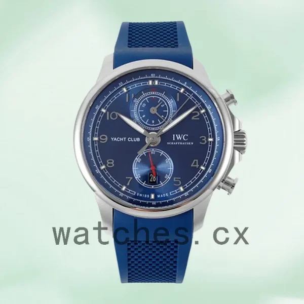 IWC Portuguese Chrono Men's 43mm/40mm IW390701 Silver-tone Rubber Band - Image 2