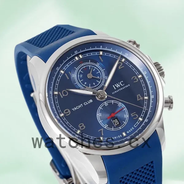 IWC Portuguese Chrono Men's 43mm/40mm IW390701 Silver-tone Rubber Band - Image 3
