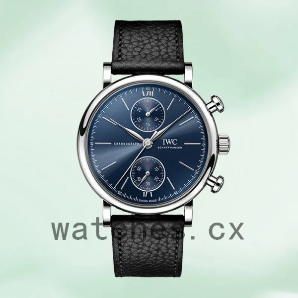 IWC Portofino Chronograph IW391408 Men's 43mm/39mm Blue Dial - Image 2