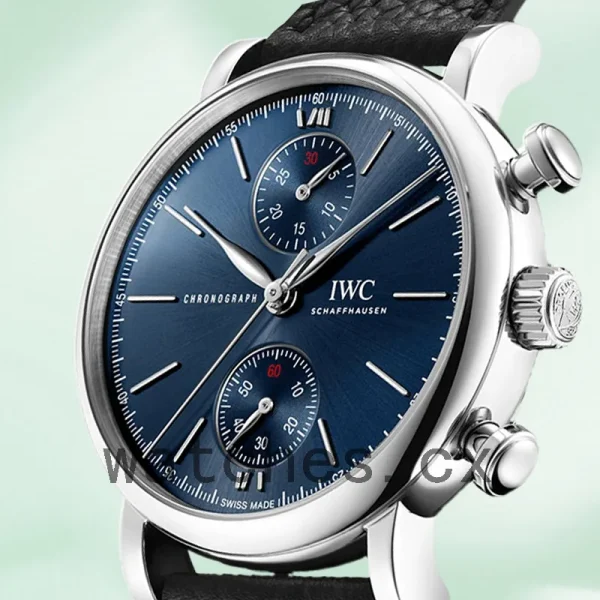IWC Portofino Chronograph IW391408 Men's 43mm/39mm Blue Dial - Image 3