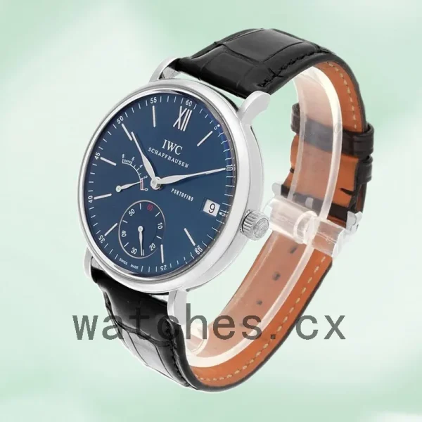 IWC Portofino Men's 43mm/40mm IW510106 Leather Strap - Image 4