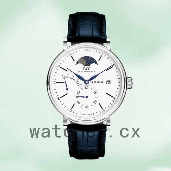 IWC Portofino Men's IW516406 43mm/40mm Silver-tone Leather Strap - Image 2