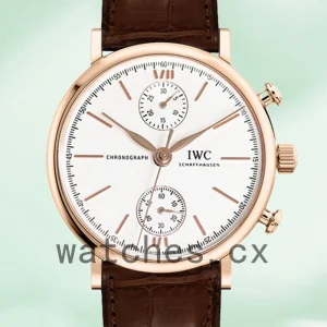 IWC Portofino Chronograph Men's PortofinoWSR-001 43mm/39mm Automatic Leather Strap
