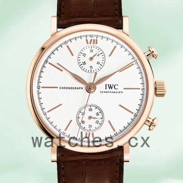 IWC Portofino Chronograph Men's PortofinoWSR-001 43mm/39mm Automatic Leather Strap