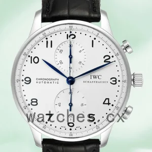 IWC Portuguese Chrono IW371446 Men's 42mm Leather Strap Automatic