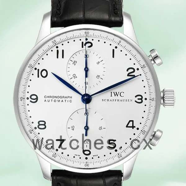 IWC Portuguese Chrono IW371446 Men's 42mm Leather Strap Automatic