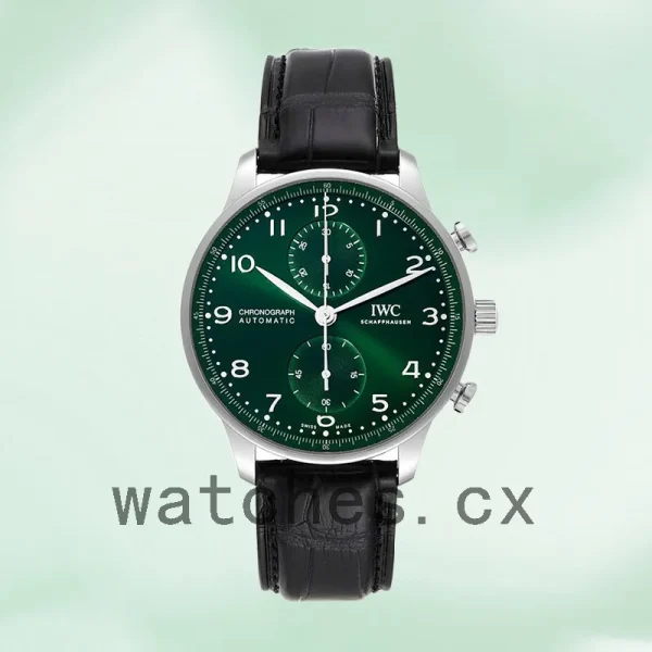 IWC Portuguese Chrono 42mm Men's IW371615 Green Dial - Image 2