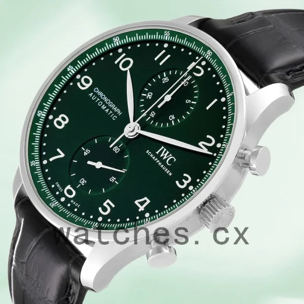 IWC Portuguese Chrono 42mm Men's IW371615 Green Dial - Image 3