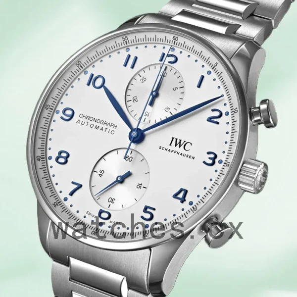IWC Portuguese Chrono Men's 43mm IW371617 Bracelet White Dial - Image 3