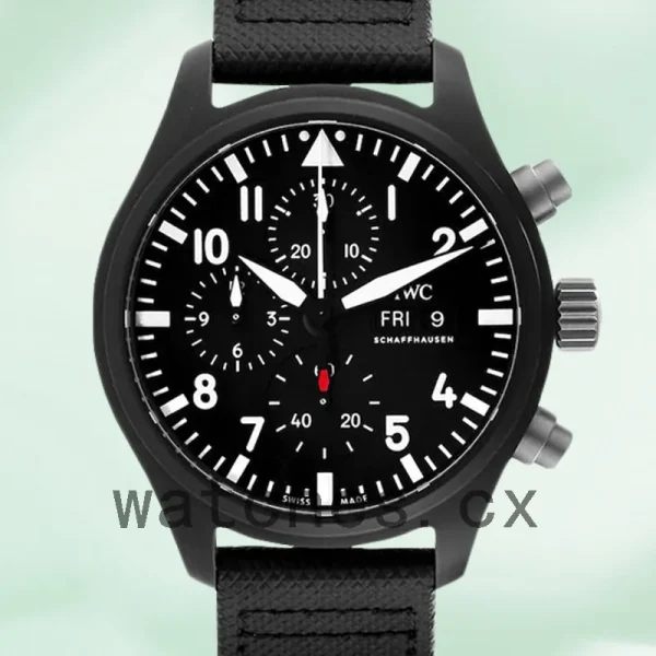 IWC Pilots Chrono 43mm IW389101 Men's Black Dial