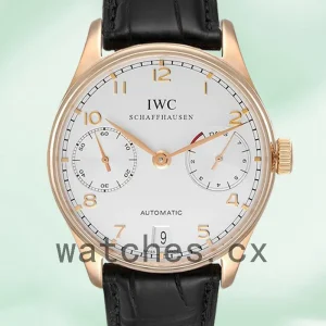 IWC Portuguese Chrono 43mm Men's IW500004 Leather Strap Automatic