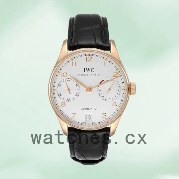 IWC Portuguese Chrono 43mm Men's IW500004 Leather Strap Automatic - Image 2