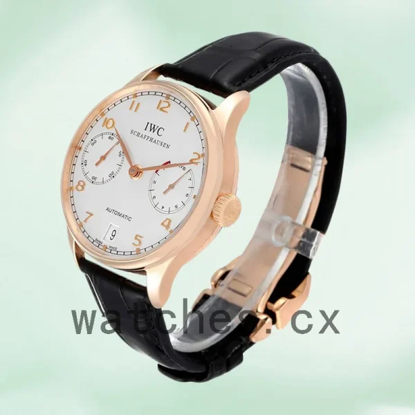 IWC Portuguese Chrono 43mm Men's IW500004 Leather Strap Automatic - Image 3
