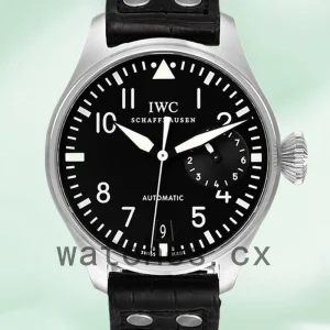 IWC Pilot 43mm Men's IW500401 Black Dial Silver-tone