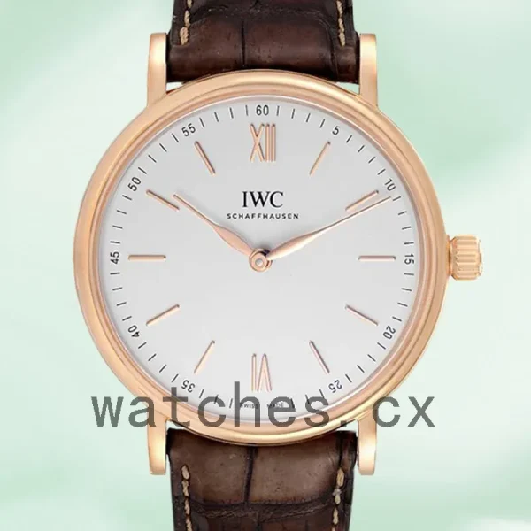 IWC Portofino Manual Men's 41mm IW511101 Leather Strap White Dial