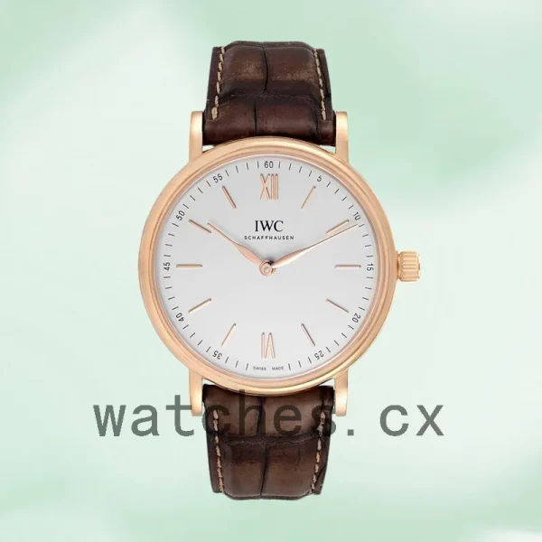 IWC Portofino Manual Men's 41mm IW511101 Leather Strap White Dial - Image 2