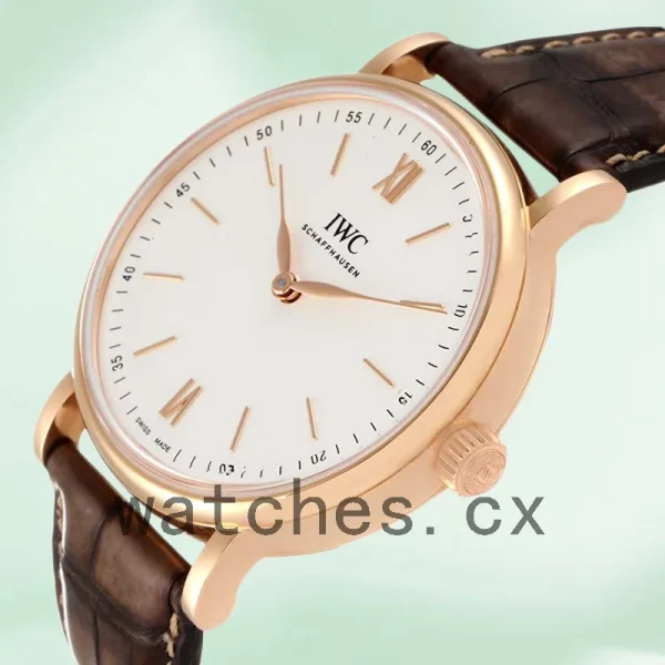 IWC Portofino Manual Men's 41mm IW511101 Leather Strap White Dial - Image 3