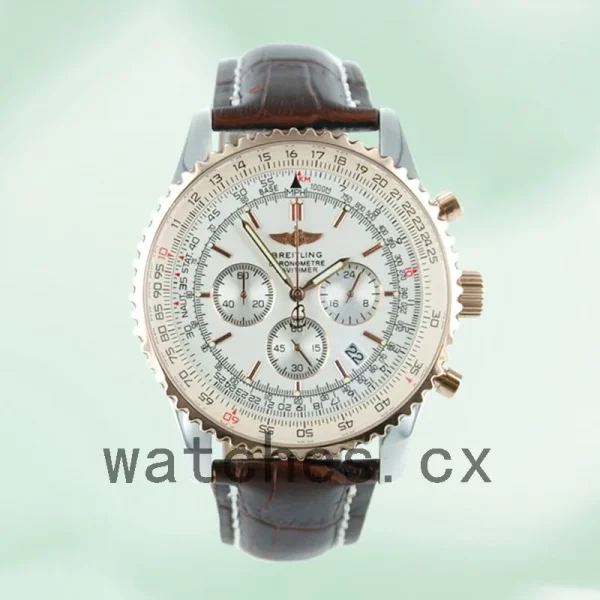 Breitling Navitimer NavitimerW018 Men's 46mm Rose Gold-tone White Dial - Image 2