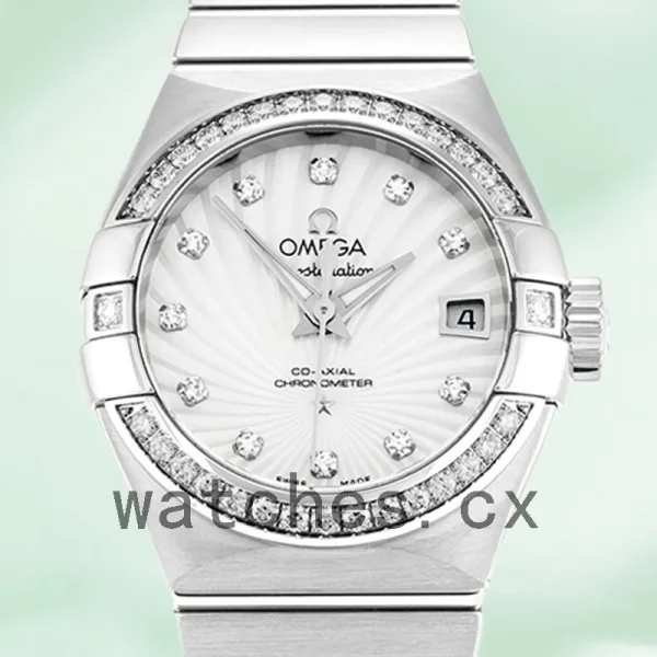 Omega Constellation 28mm 123.15.27.20.55.001 Ladies Automatic White Dial