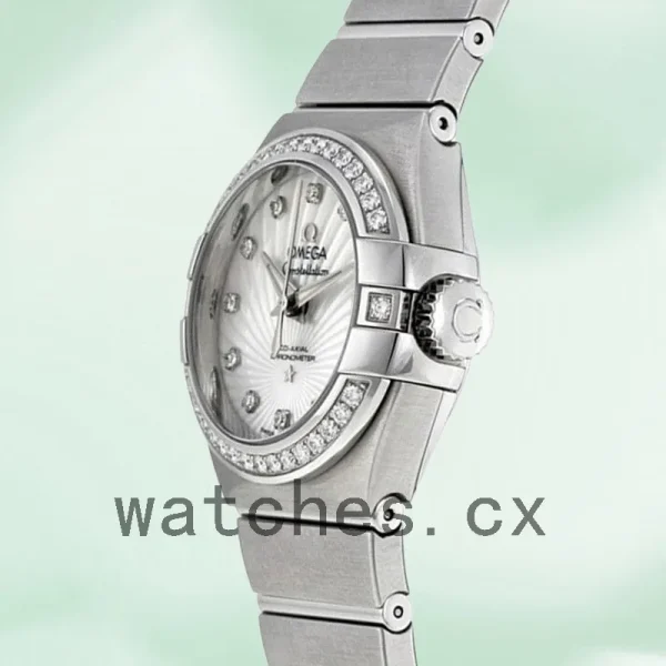 Omega Constellation 28mm 123.15.27.20.55.001 Ladies Automatic White Dial - Image 3