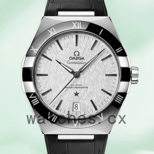 Omega Constellation 43mm 131.33.41.21.06.001 Men Grey Dial Leather Strap