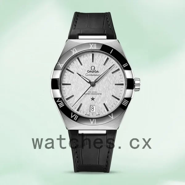 Omega Constellation 43mm 131.33.41.21.06.001 Men Grey Dial Leather Strap - Image 2