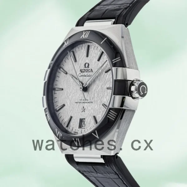 Omega Constellation 43mm 131.33.41.21.06.001 Men Grey Dial Leather Strap - Image 3