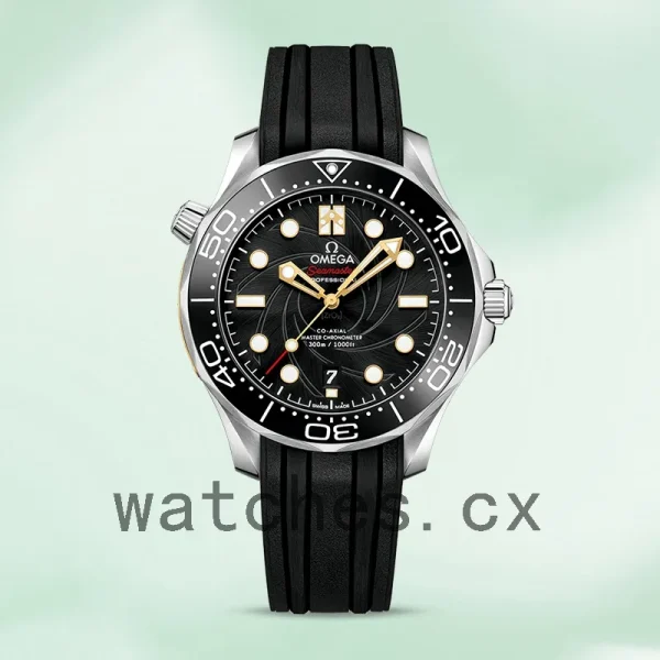 Omega Seamaster 210.22.42.20.01.004 Men 41mm Silver-tone Rubber Band - Image 2