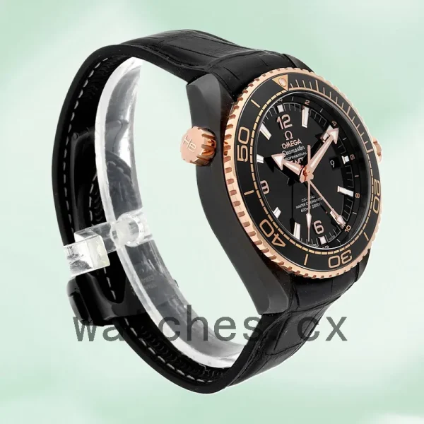 Omega Seamaster Men 45mm 215.63.46.22.01.001 Black-tone Leather Strap - Image 4