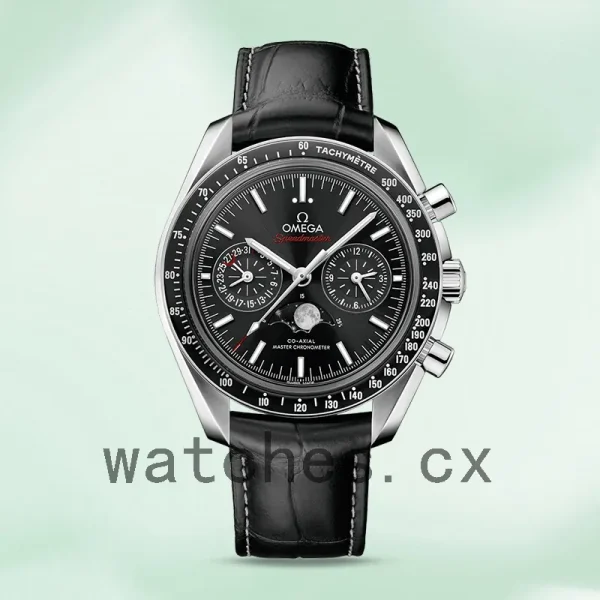 Omega Speedmaster 42mm Men 304.33.44.52.01.001 Automatic Leather Strap - Image 2