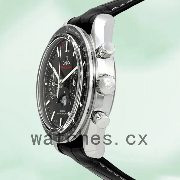 Omega Speedmaster 42mm Men 304.33.44.52.01.001 Automatic Leather Strap - Image 3