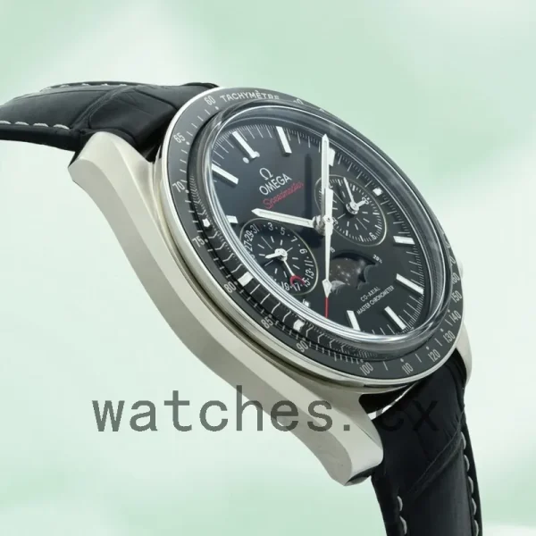 Omega Speedmaster 42mm Men 304.33.44.52.01.001 Automatic Leather Strap - Image 4