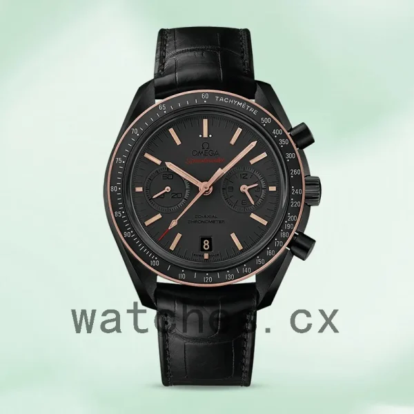 Omega Speedmaster Men 43mm 311.63.44.51.06.001 Leather Strap Black Dial - Image 2