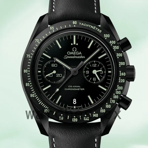 Omega Speedmaster Men 44mm 311.92.44.51.01.004 Leather Strap Black Dial