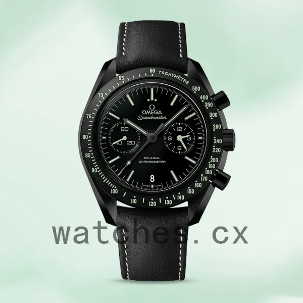 Omega Speedmaster Men 44mm 311.92.44.51.01.004 Leather Strap Black Dial - Image 2
