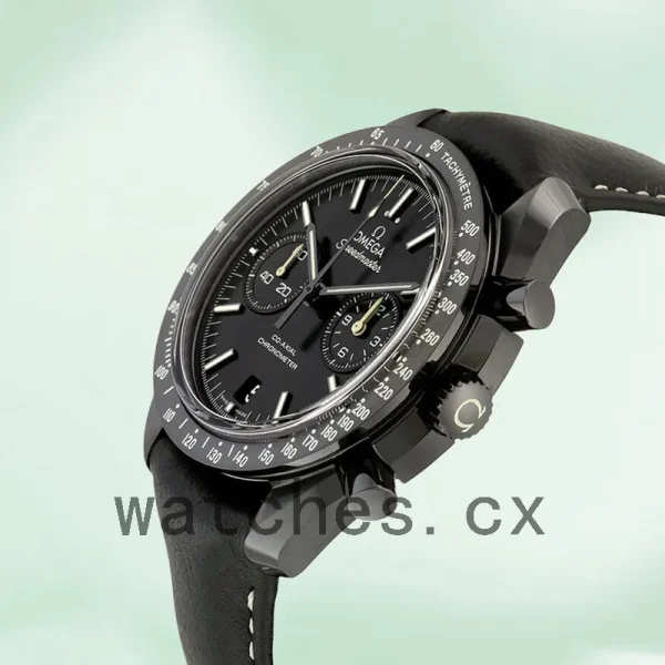 Omega Speedmaster Men 44mm 311.92.44.51.01.004 Leather Strap Black Dial - Image 3
