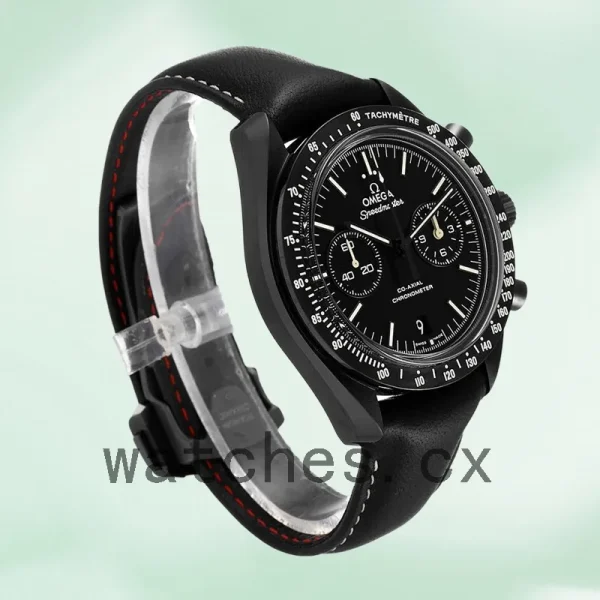 Omega Speedmaster Men 44mm 311.92.44.51.01.004 Leather Strap Black Dial - Image 4